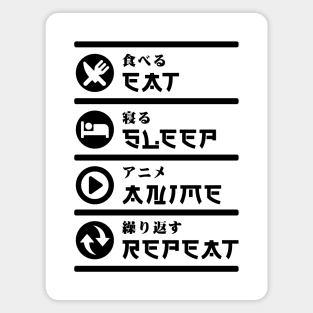 EAT SLEEP ANIME REPEAT Magnet